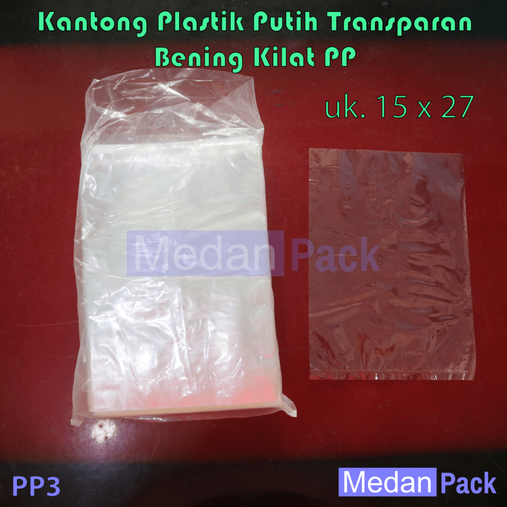 Kantong Plastik Bening PP 15 x 27 cm Medan Pack