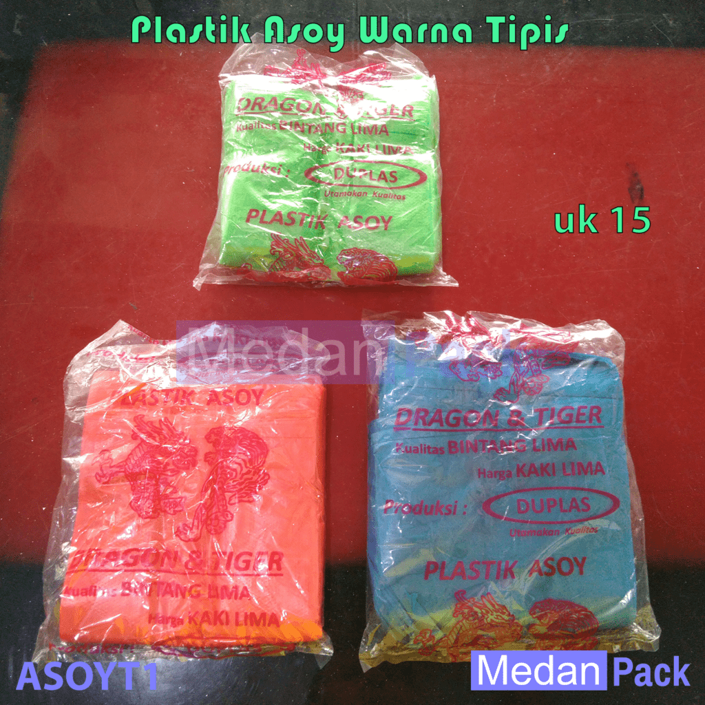  Asoy  Warna Tipis uk 15 Medan Pack