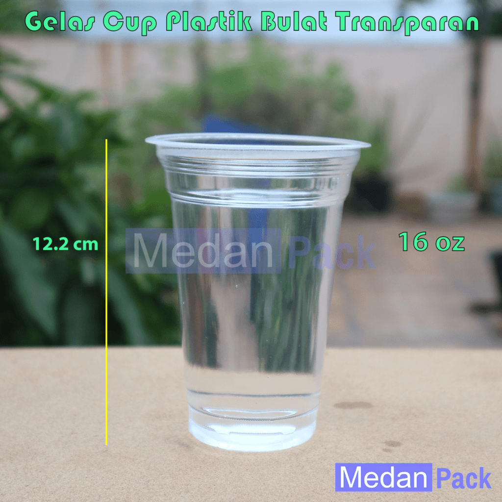  Gelas  Cup Plastik  16 oz  Tanpa Tutup  118 Medan Pack